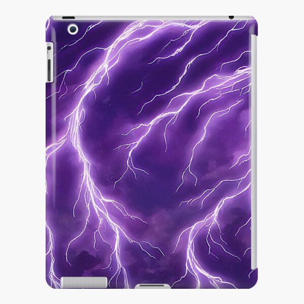 Blue Thunder Storm, Colorful Lightning graphic | iPad Case & Skin