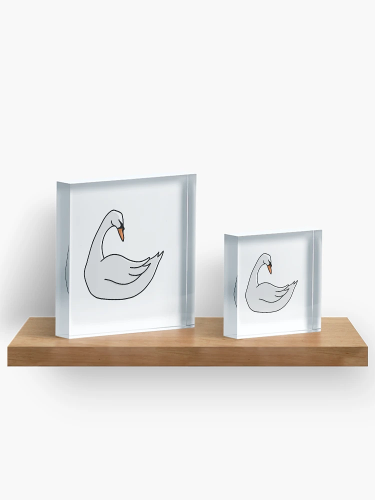 Thumbnail 3 of 5, Acrylic Block, Swan designed and sold by Reeseworks.