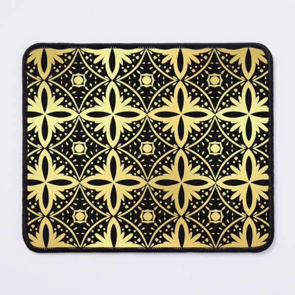 Item preview, Black and Gold Oriental Mandala Pattern with Circles and Crosses designed and sold by LDTreasures.