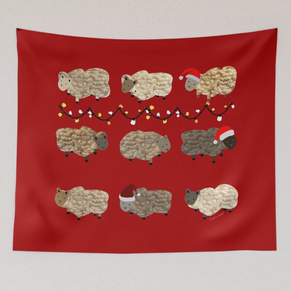 Item preview, Cute Christmas sheep for eco friendly sustainable farming friends. Caroline Laursen original designed and sold by Caroline Laursen.