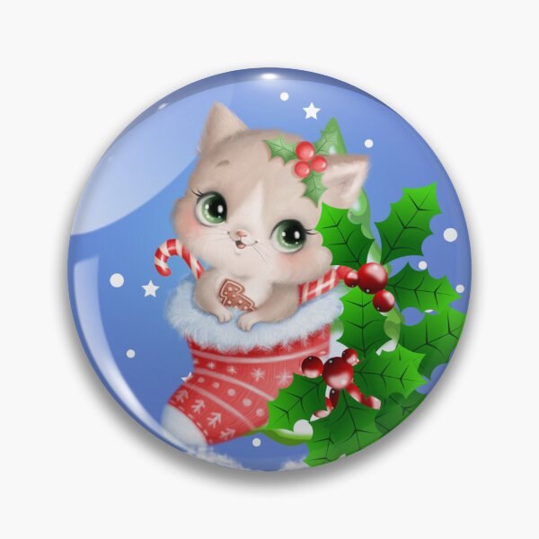 Item preview, Christmas Kitty Stocking Stuffer Snowglobe designed and sold by buycostarica.