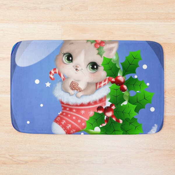 Item preview, Christmas Kitty Stocking Stuffer Snowglobe designed and sold by buycostarica.