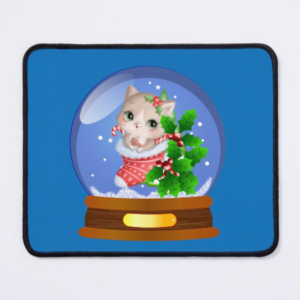 Item preview, Christmas Kitty Stocking Stuffer Snowglobe designed and sold by buycostarica.
