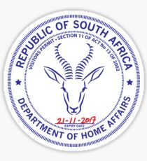 Passport Stamp - South Africa Sticker