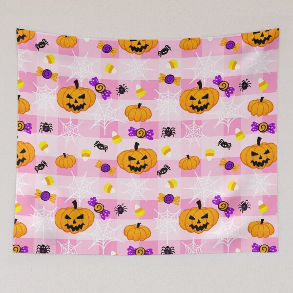Item preview, Pastel Halloween Pink Plaid Pattern designed and sold by Julie Erin Designs.