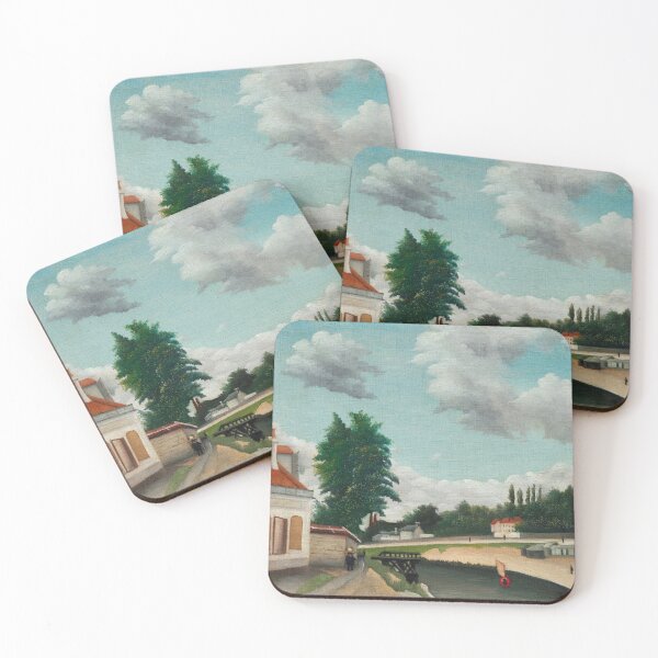 Item preview, Outskirts of Paris (ca. 1897–1905) by Henri Rousseau. Original from The Cleveland Museum of Art. Digitally enhanced by rawpixel. designed and sold by Design Repo.
