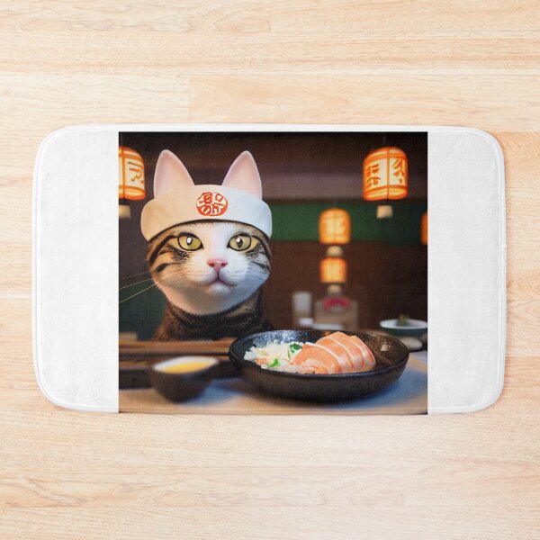 Item preview, Cute Sushi Cat Kawaii-Kawaii Sushi Cat-Cute Cat Eating Sushi  designed and sold by hassendz.