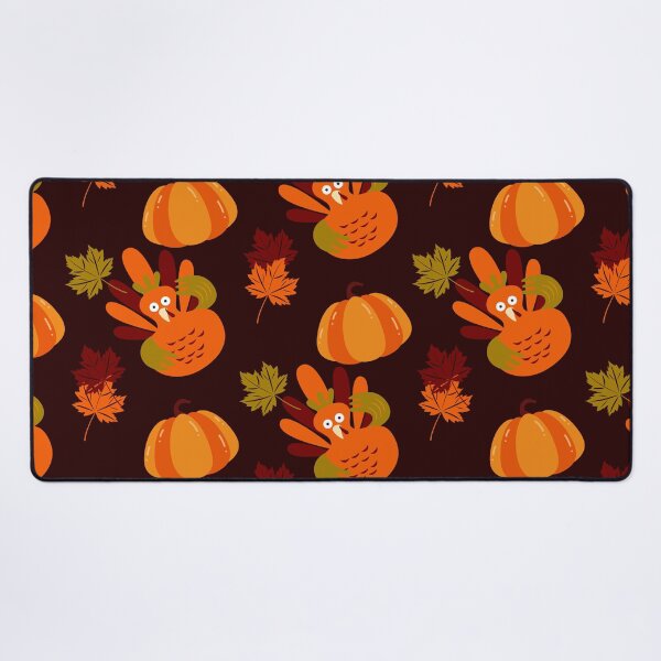 Item preview, Thanksgiving Brown Orange Fall Leaves, Pumpkin, Turkey Pattern designed and sold by Le Nelle Prints.