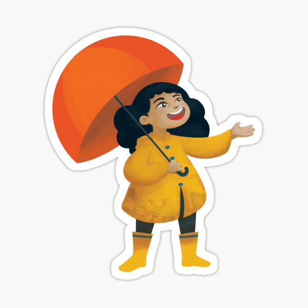 Umbrella Girl Sticker