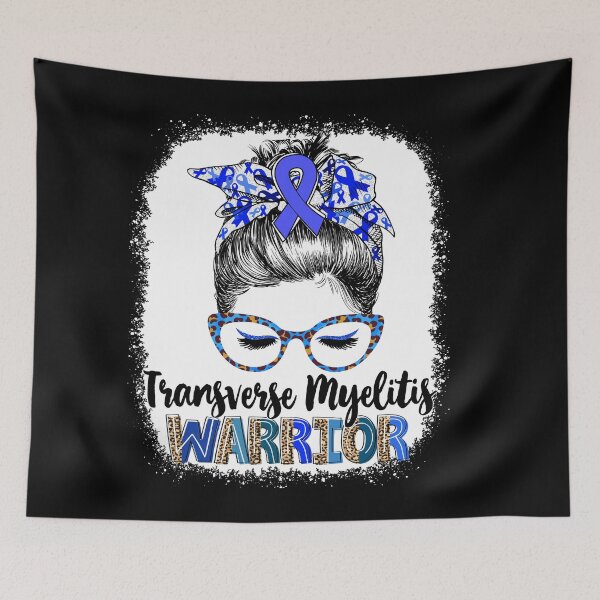 Item preview, Messy Bun Leopard Transverse Myelitis Warrior designed and sold by rechardtee.
