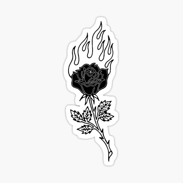 burning rose tshirt - Tattoo - Posters and Art Prints | TeePublic