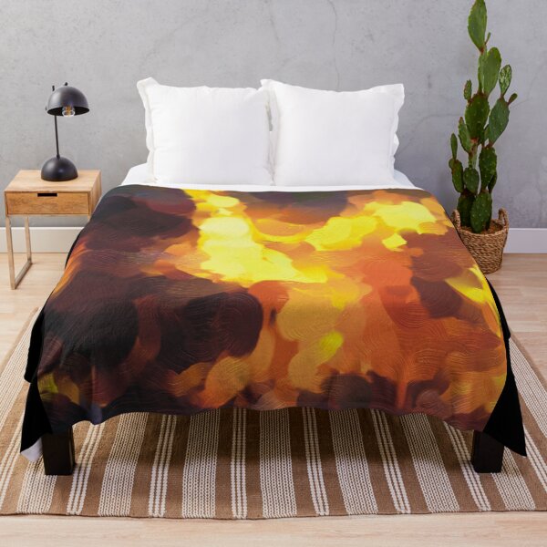 Item preview, Oil Paint Burning Yellow Camp Fire designed and sold by gkillerb.