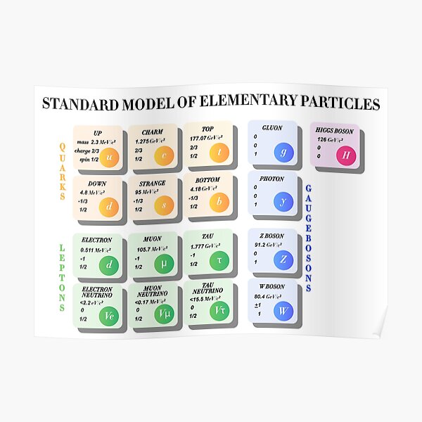 Standard Model Of Particle Physics Poster