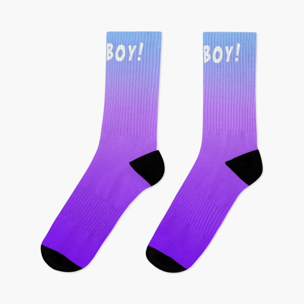 Artikelvorschau, GENDER OFFENLEGUNGSSOCKEN Es ist ein Junge! Ombre entworfen und verkauft von SOCKSbySBD.