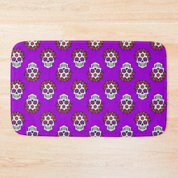 Item preview, Skull with Rose Flower Crown Purple designed and sold by Julie Erin Designs.