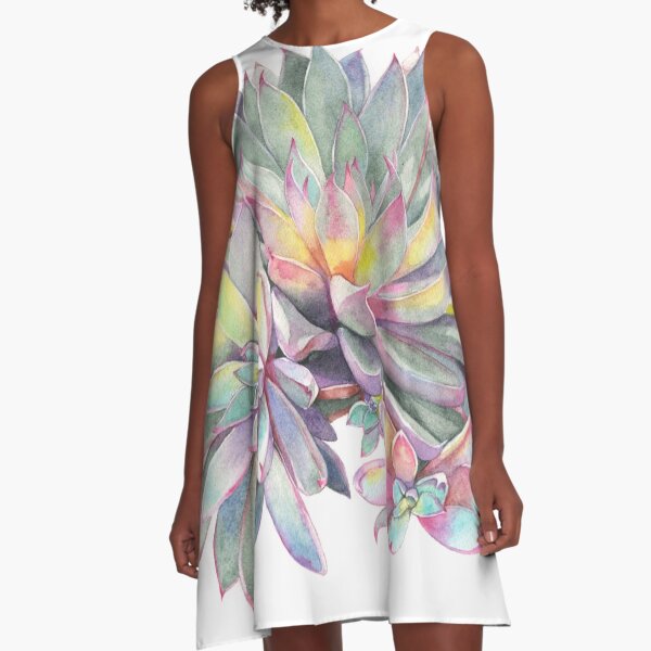 Succulent #2 A-Line Dress