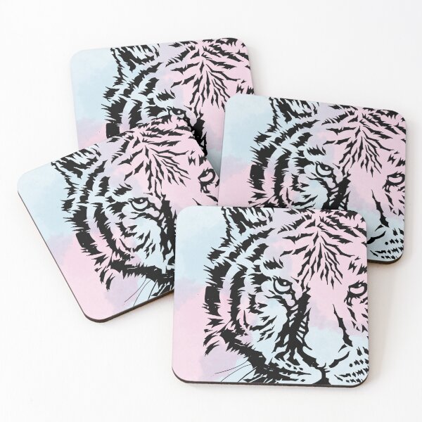 Item preview, Pink and Blue Tiger designed and sold by turnipjoestudio.