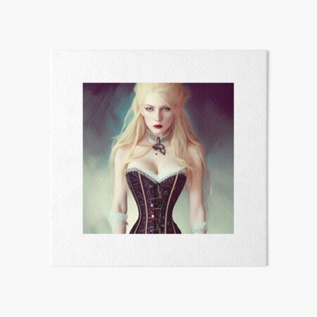 Sexy Blonde Vampire corset Dress Seductress Artwork Sticker for