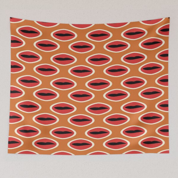 Item preview, Retro Style Lips Seamless Pattern designed and sold by MakeitMelo.