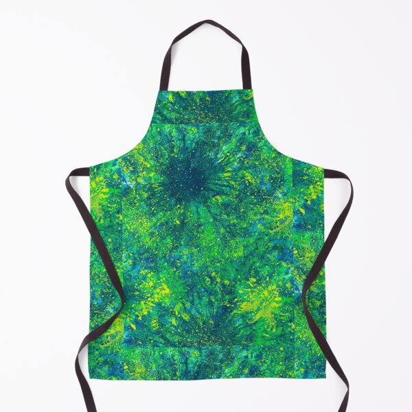 Item preview, Sacred Token From The Emerald Tablet #610 New Age 5D Original Hand-painted Abstract Painting Detail 2 In Blue Green Yellow Inspired By Jungle Rainforest Wilderness Botanical Garden Flora And Fauna designed and sold by Rainbow Artist Orlando L.