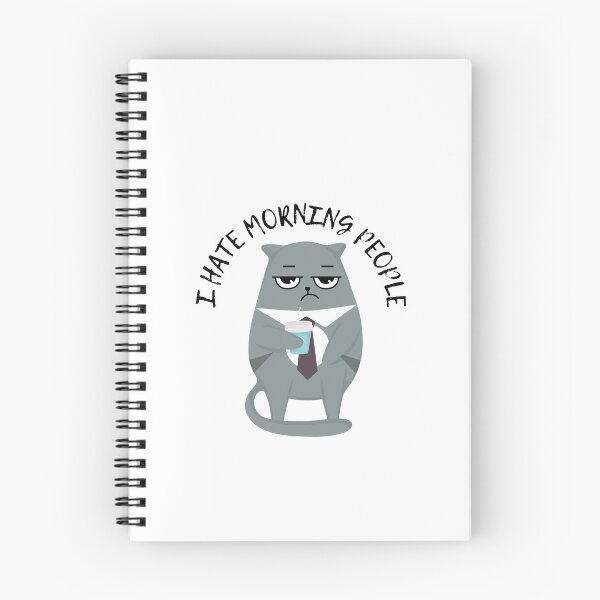 Item preview, i hate morning people or mornings or people coffee cat designed and sold by bhsysfshop.