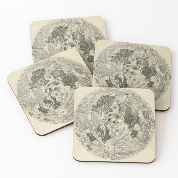 Item preview, TELESCOPIC VIEW OF THE MOON - Vintage Illustration designed and sold by maxberube.