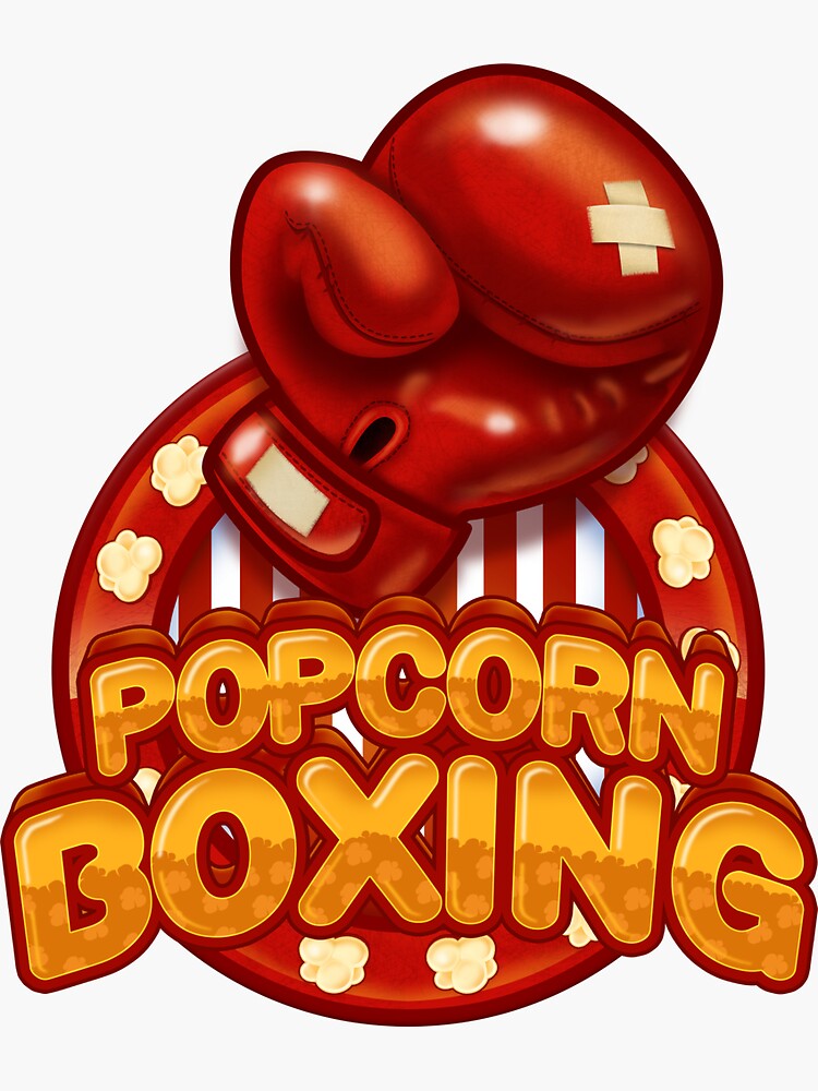 "Popcorn Boxing" Sticker for Sale by BattleGeekPlus Redbubble