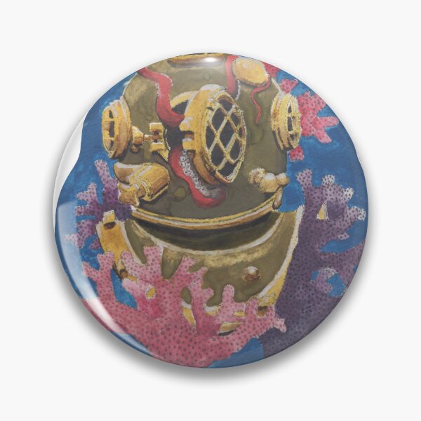 Item preview, Mk. V Dive Helmet with California Hydrocoral designed and sold by Inverted-Ink.
