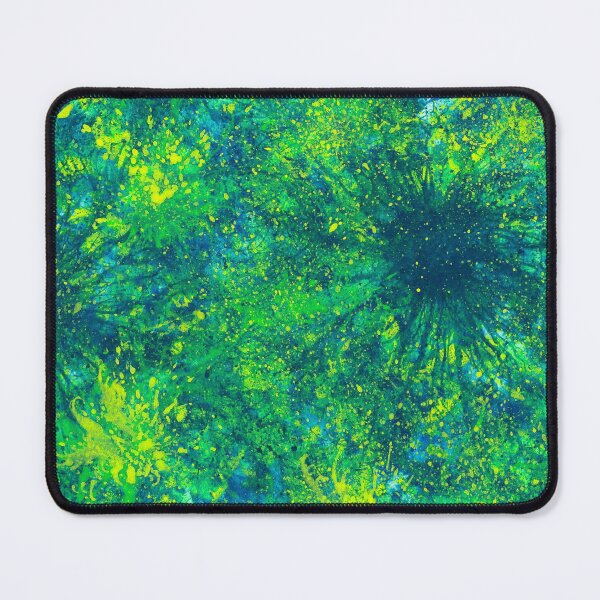 Item preview, Sacred Token From The Emerald Tablet #610 New Age 5D Original Hand-painted Abstract Painting Detail 2 In Blue Green Yellow Inspired By Jungle Rainforest Wilderness Botanical Garden Flora And Fauna designed and sold by Rainbow Artist Orlando L.