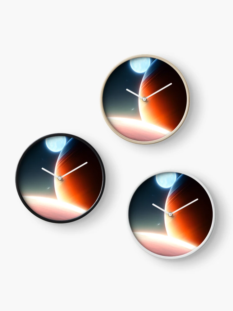 Thumbnail 3 of 4, Clock, When Planets Align designed and sold by TiltedCode.