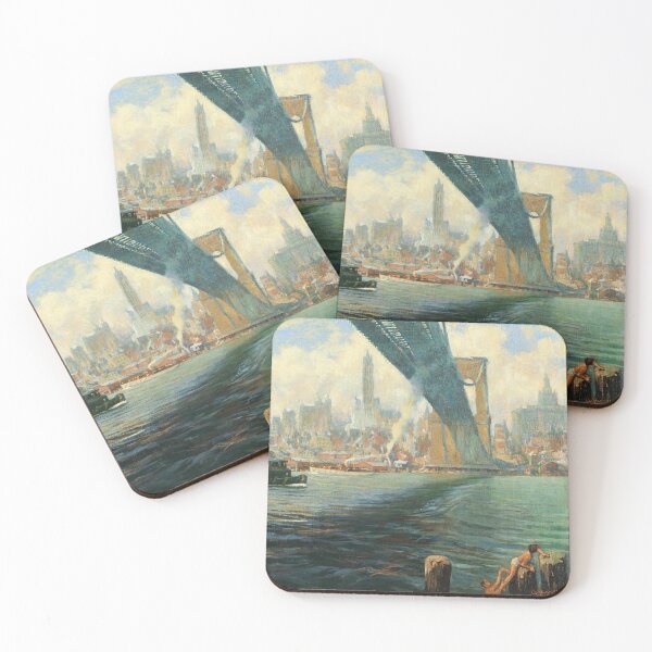 Item preview, The Brooklyn Bridge | Attilio Pusterla | 1915 New York City Art designed and sold by CJET.