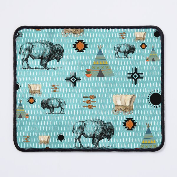Item preview, Native American Bison Design with Tribal Symbols designed and sold by handsoftime2020.