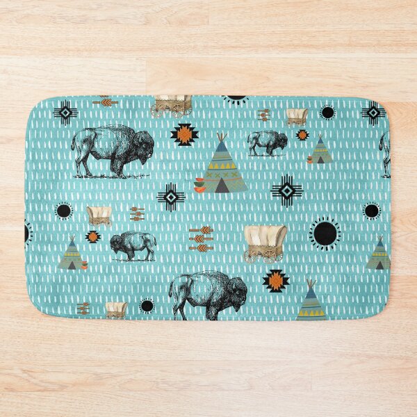Item preview, Native American Bison Design with Tribal Symbols designed and sold by handsoftime2020.
