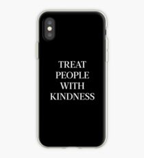 Behandle Menschen mit Freundlichkeit (Weiß) iPhone-Hülle & Cover