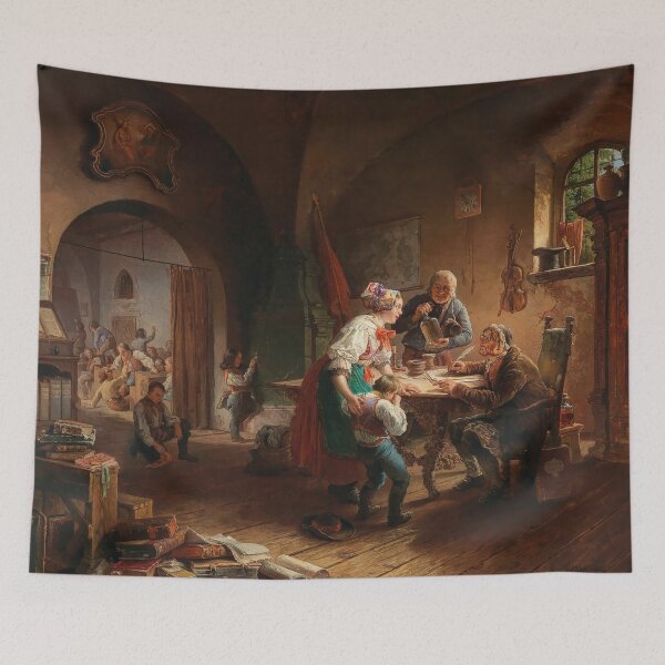Item preview, The Village School | Eduard Ritter | 1845 Wholesome Family Art designed and sold by CJET.