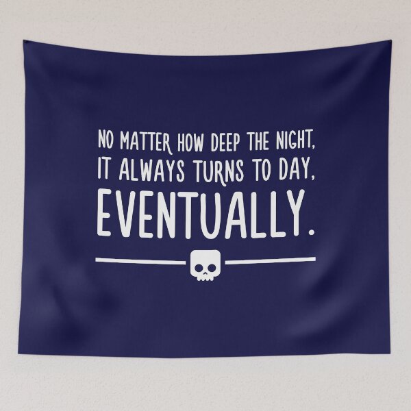 Item preview, Night turns to day eventually - Anime Motivational Quotes designed and sold by quotysalad.