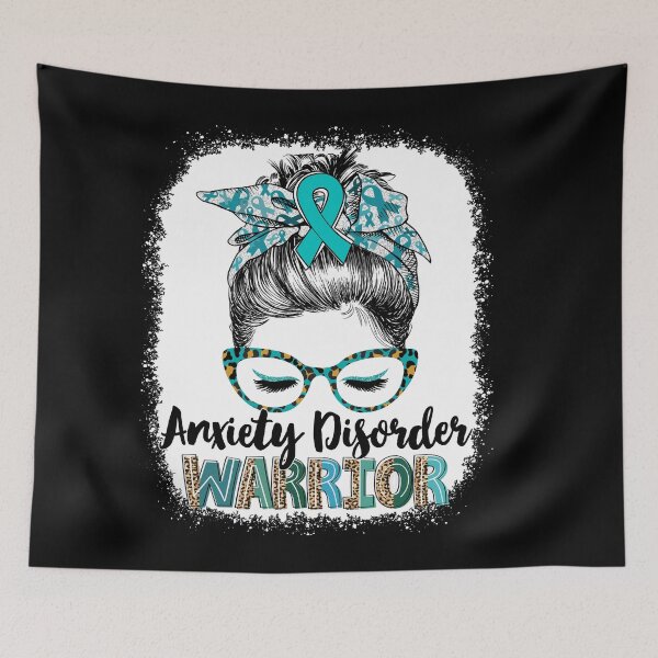Item preview, Messy Bun Leopard Anxiety Disorder Warrior designed and sold by rechardtee.