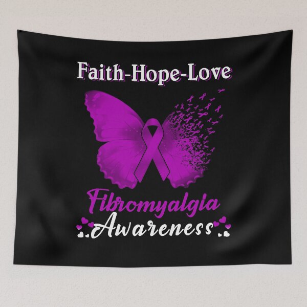 Item preview, Faith Hope Love Butterfly Fibromyalgia Awareness designed and sold by Gillosina.