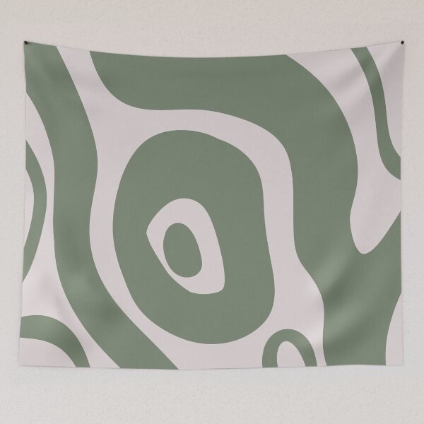 Item preview, Liquid Swirl Abstract Maximalist Pattern Retro Aesthetic Groovy Style Green designed and sold by scorpiolane.