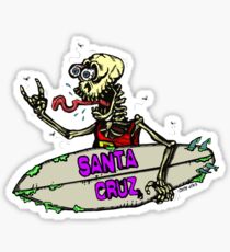 Santa Cruz Skeleton Surfer Creep Sticker