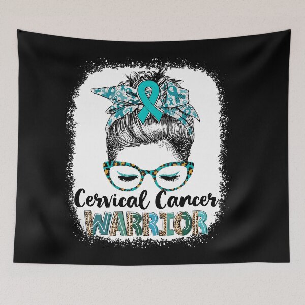 Item preview, Messy Bun Leopard Cervical Cancer Warrior designed and sold by rechardtee.