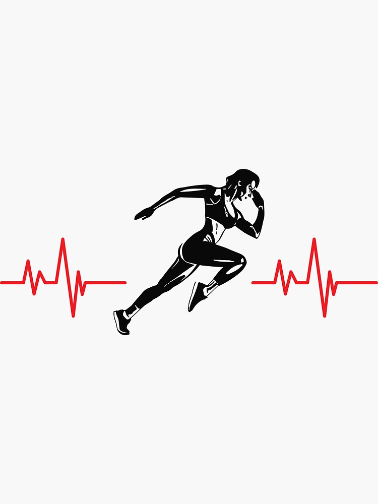 "Track Runner Pulse Design" Sticker for Sale by Deadlycloak Redbubble