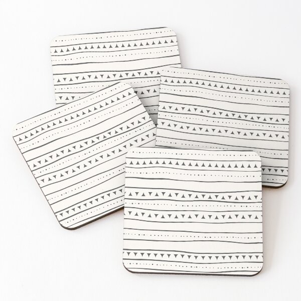 Item preview, Boho off-white horizontal stripe pattern with original hand-drawn lines. Calm pastel orange and off white trendy pattern in minimalistic style. designed and sold by ChrisiMM.