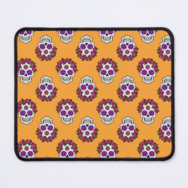 Item preview, Skull with Roses Orange designed and sold by Julie Erin Designs.
