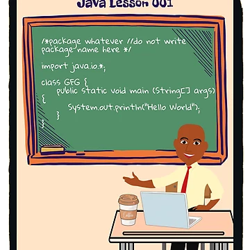 Artwork thumbnail, Java developer Hello World black man edition by OmStyleStudio