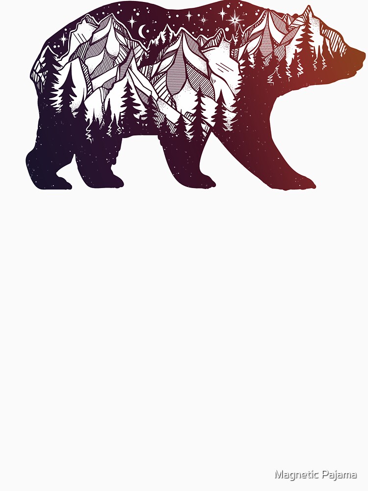 California Bear with Mountains Landscape by MagneticMama