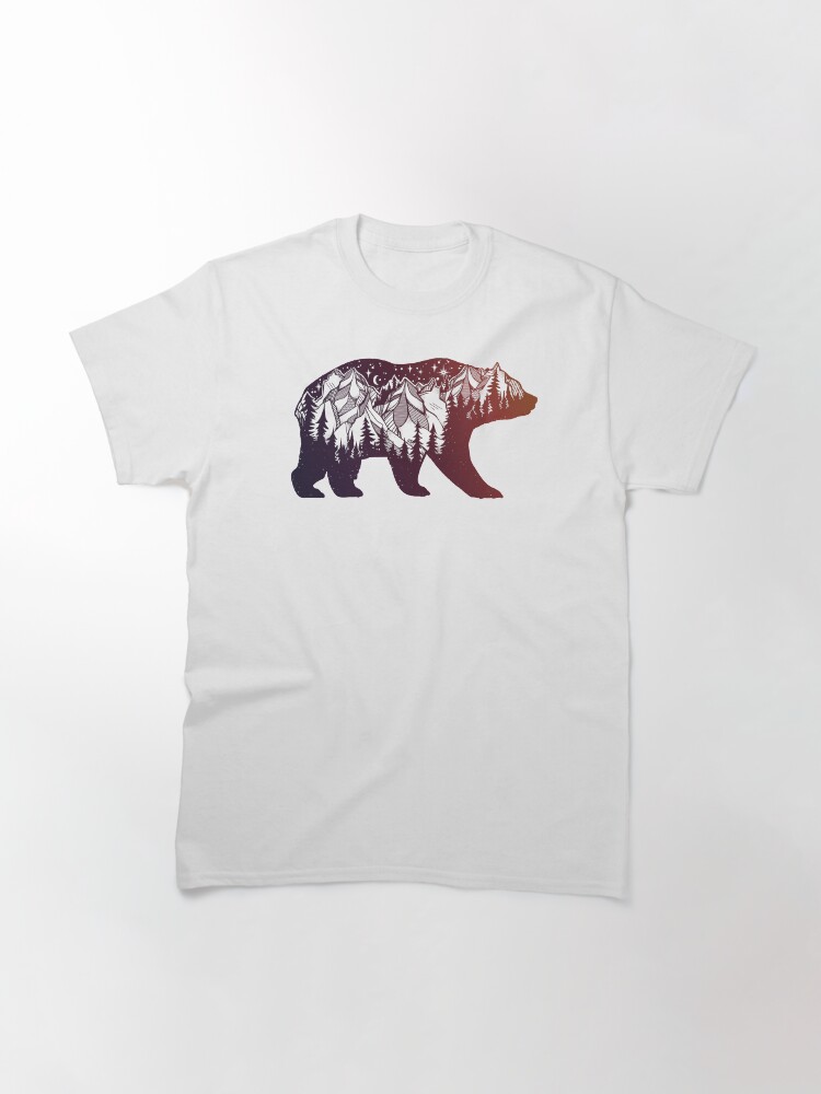 Alternate view of California Bear with Mountains Landscape Classic T-Shirt