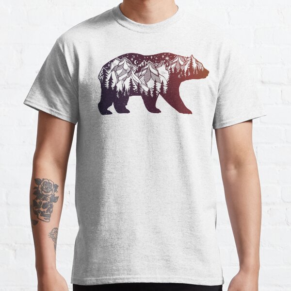 California Bear with Mountains Landscape Classic T-Shirt