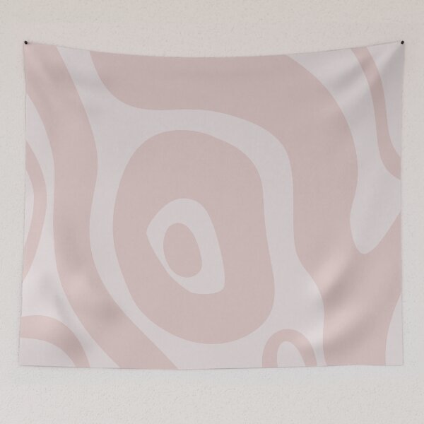 Item preview, Liquid Swirl Abstract Maximalist Pattern Retro Aesthetic Groovy Style Pale Pink designed and sold by scorpiolane.