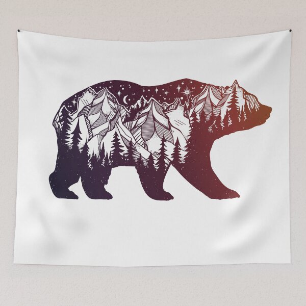 Item preview, California Bear with Mountains Landscape designed and sold by Magnetic Pajama.